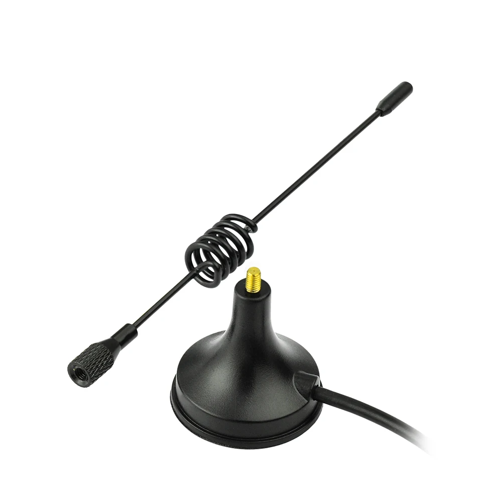 Superbat 3dbi 433Mhz Vertical Black Magnetic Omni Radio Aerial Signal Booster Antenna SMA Male 150cm Cable for Ham Radio