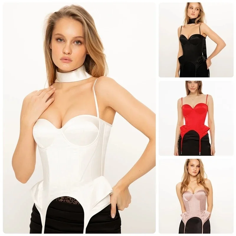 

Floral Print Corset Cami Top Sweetheart Neckline Irregular Hem 2026 Summer Casual Women Bustier Fashion Versatile Lady Outwear