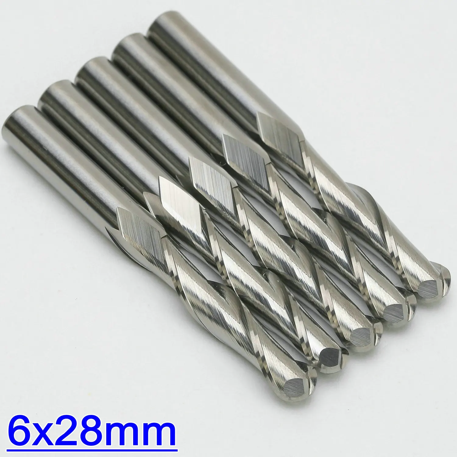 6mm 2 Flutes Ball Nosed End Mill Set Tungsten Steel Solid Carbide Engraving Milling Cutters 3D Carving Spiral Woodworking Tools