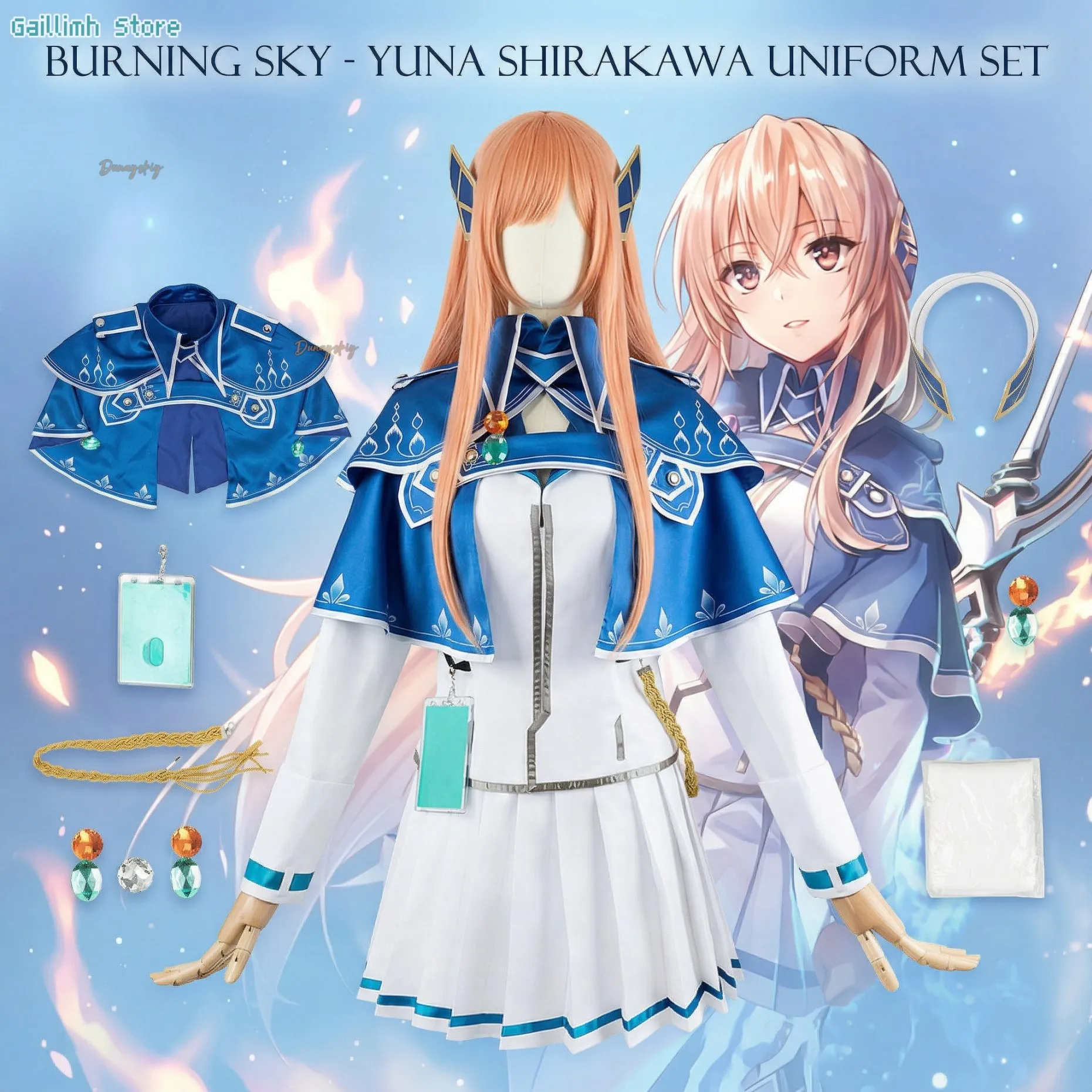 

Костюм для косплея Awakening Iris, красный костюм Heaven Burns Red, милый праздничный наряд, униформа на Хэллоуин, одежда в стиле аниме