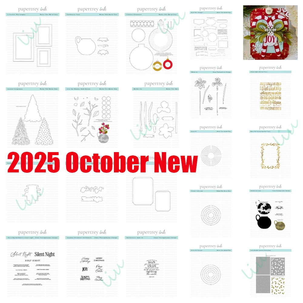 Evergreens المعادن قطع يموت Stamps الساخن احباط DIY بها بنفسك سكرابوكينغ اليدوية ألبوم صور عيد الميلاد ليلة صامتة 2025 أكتوبر جديد #1