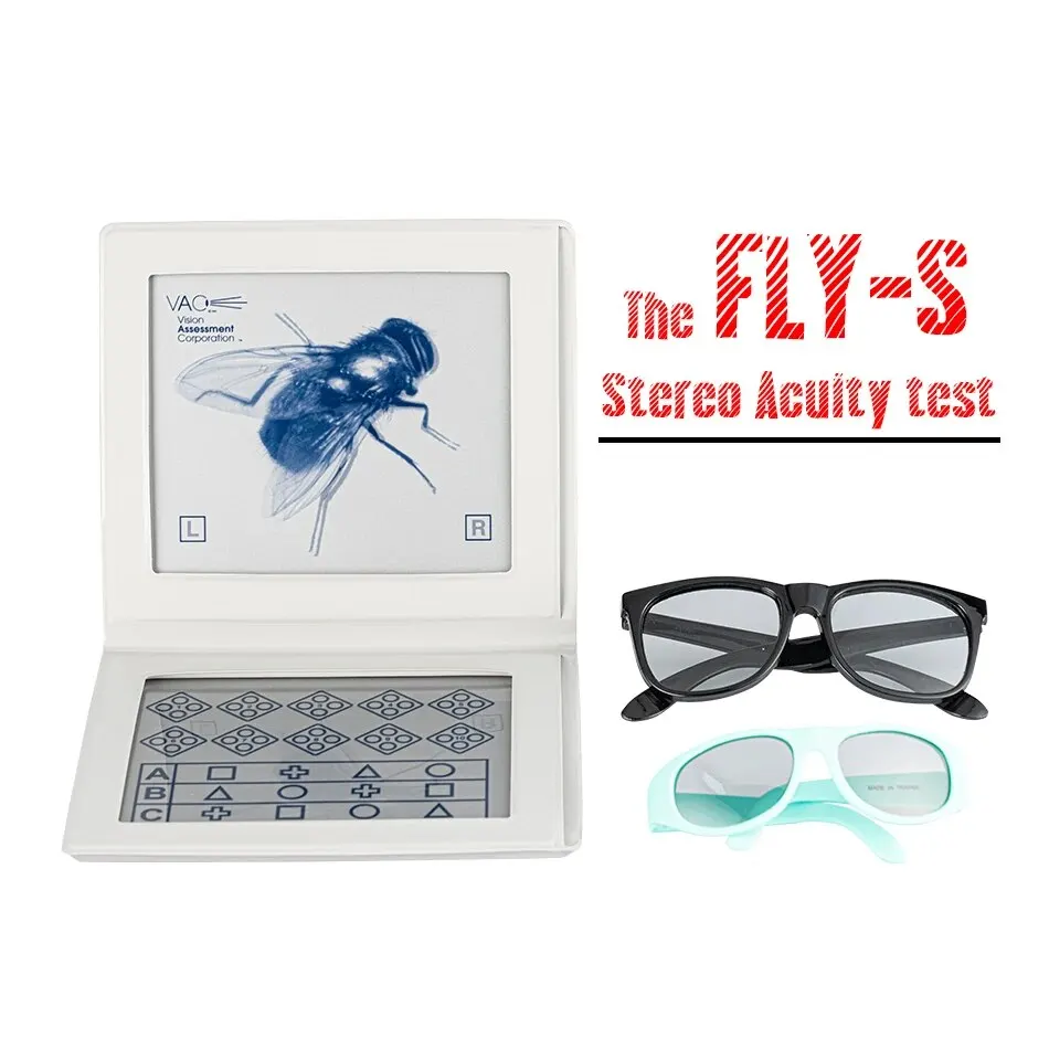 Optometry Stereo Fly Vision Test (SO001) for Evaluation of Gross Stereopsis and Fine Depth Perceptiont Charts for Eye Exams - Image 2