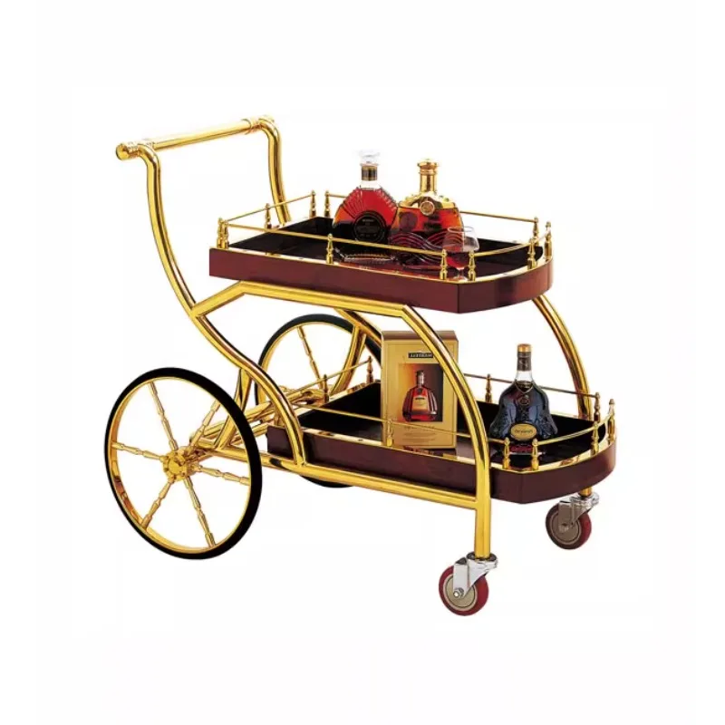 

Cake trolley Stainless steel dining cart KTV wine cart Hotel service cart Tea three layers, snack delivery