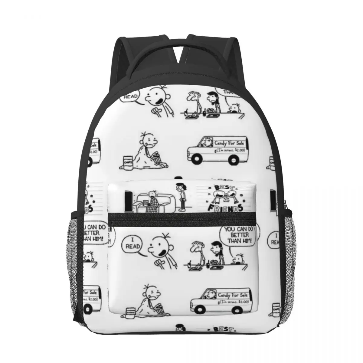 Wimpy Kid New Fashion High Capacity Waterproof College Backpack Trendy Laptop Travel Book Bag