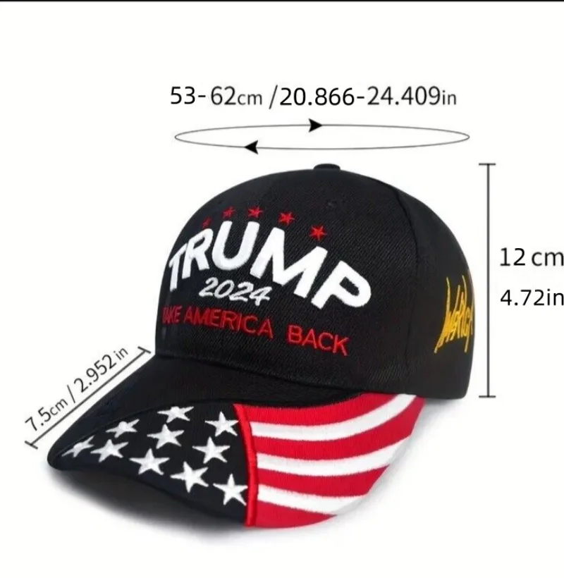 Trump 2024 Hat Donald Trump Hat Take America Back MAGA USA Embroidery Adjustable Baseball Cap 2024 New