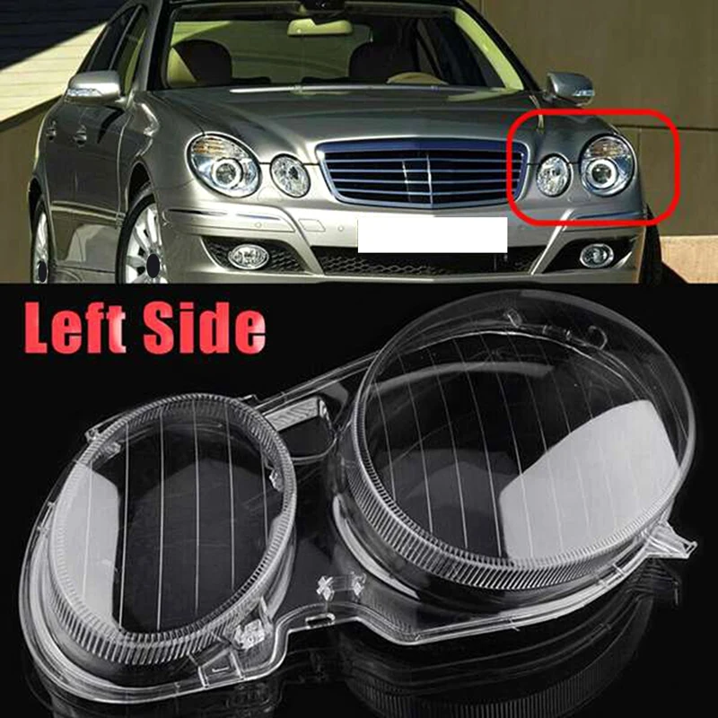 Left Side Head Light Shade Shell Cover Parts For Mercedes-Benz E Class W211 2003-2008 E320 E350 E500