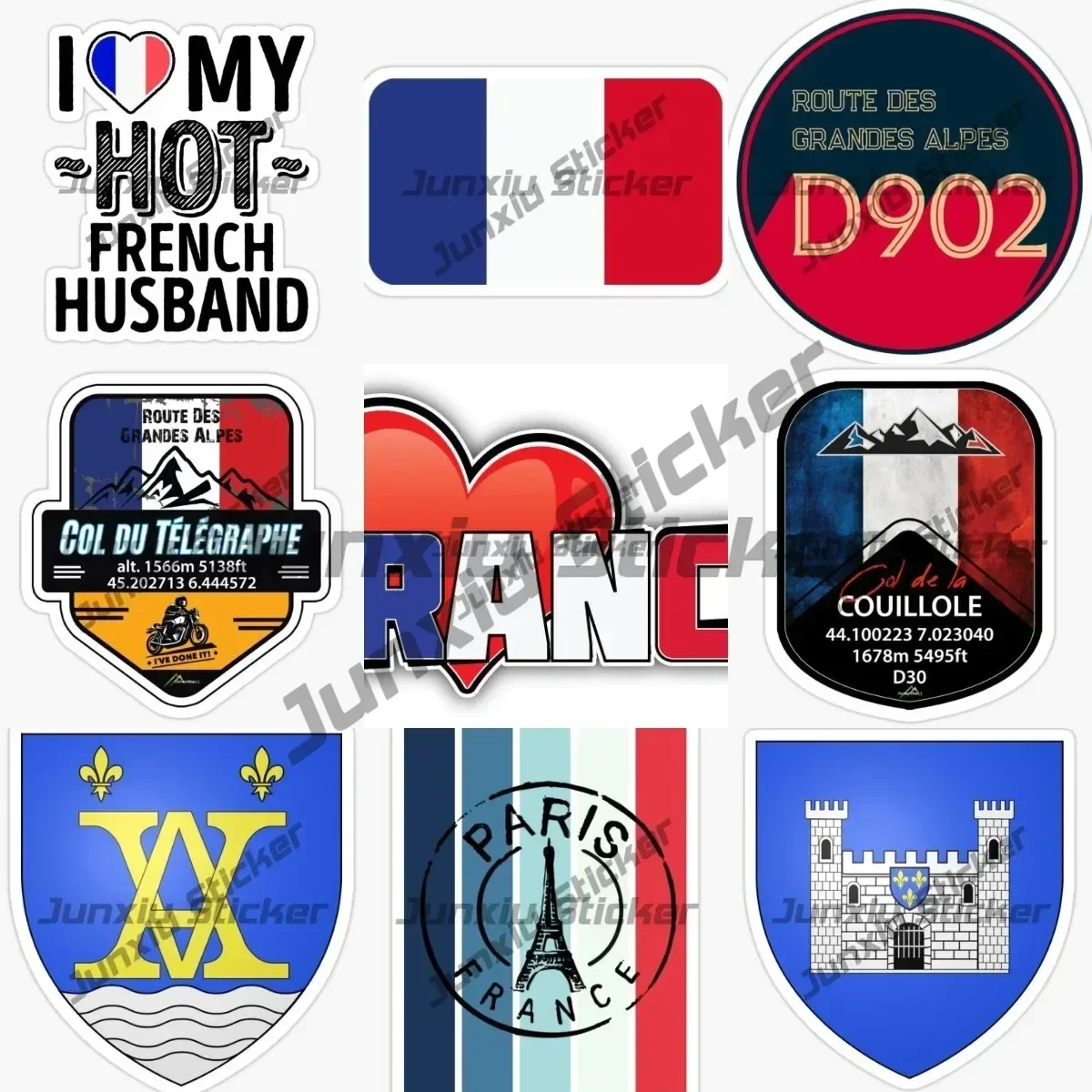 

Coat of Arms of France Aubagne Carcassonne Round Seal Flag Scratch-Proof Outdoor Waterproofing Sticker Sport Travel Accessories