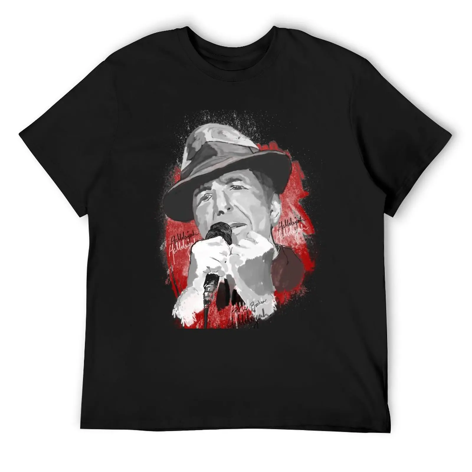 Hallelujah - Leonard Cohen T-Shirt shirts graphic tees Aesthetic clothing oversized t shirt men clothing