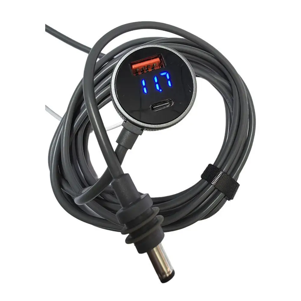 

For Starlink Mini Digital Display Car Power Cord Second-generation Car Inflation Pump, Cigarette Lighter To Power Cord