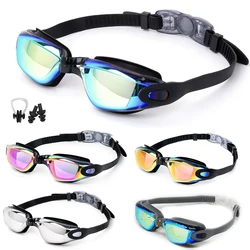 Swimming Goggles for Men Women Swim Glasses Anti-fog UV Protection Waterproof Silicone Adjustable Adults Pool Diving Eyewear