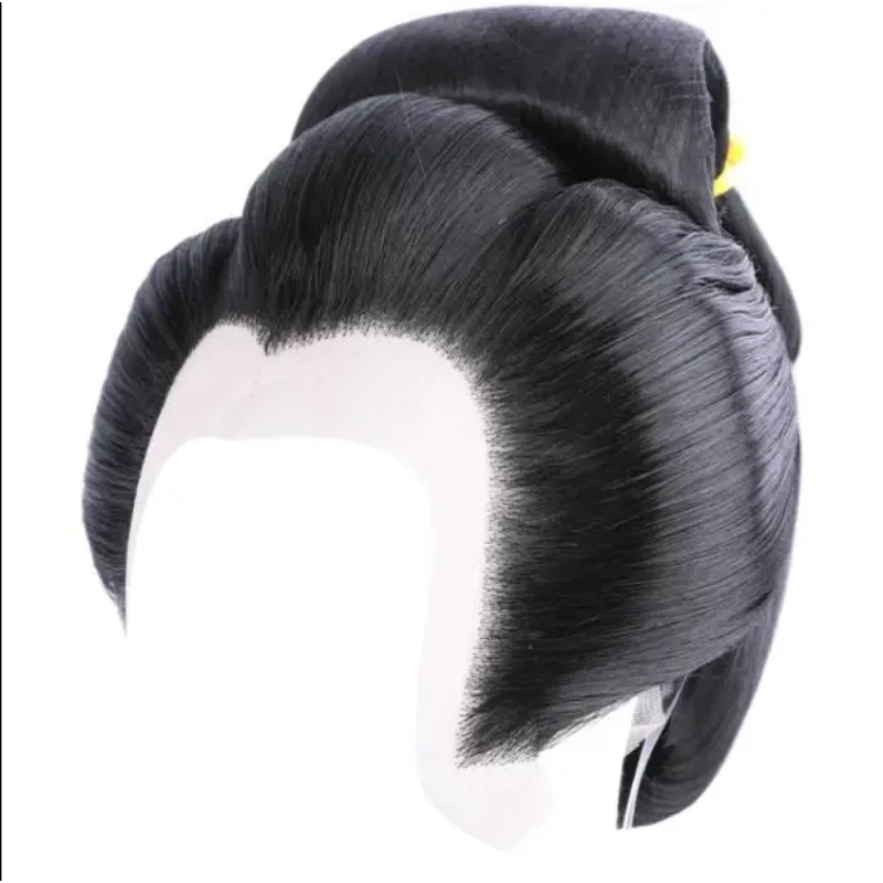 Peluca de Cosplay de Geisha japonesa antigua para mujer, cabello tradicional para actuación en escenario