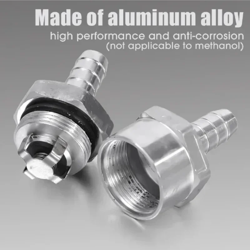 1 قطعة صمام أحادي الاتجاه 12 مللي متر صمامات سبائك الألومنيوم الوقود غير العودة تحقق صمام طريقة واحدة صالح المكربن