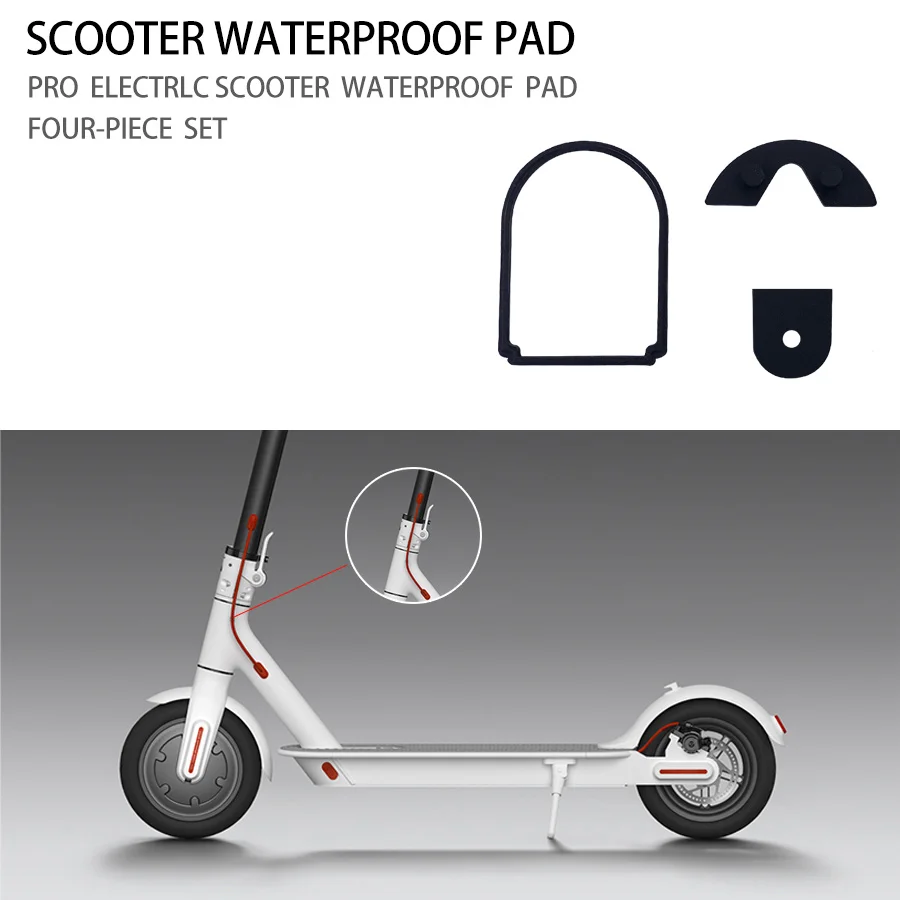 For Xiaomi/Mijia M365 Pro Electric Scooter Waterproof 3 pcs set Silicone Pad KickScooter  Replacement Parts Repair Accessories