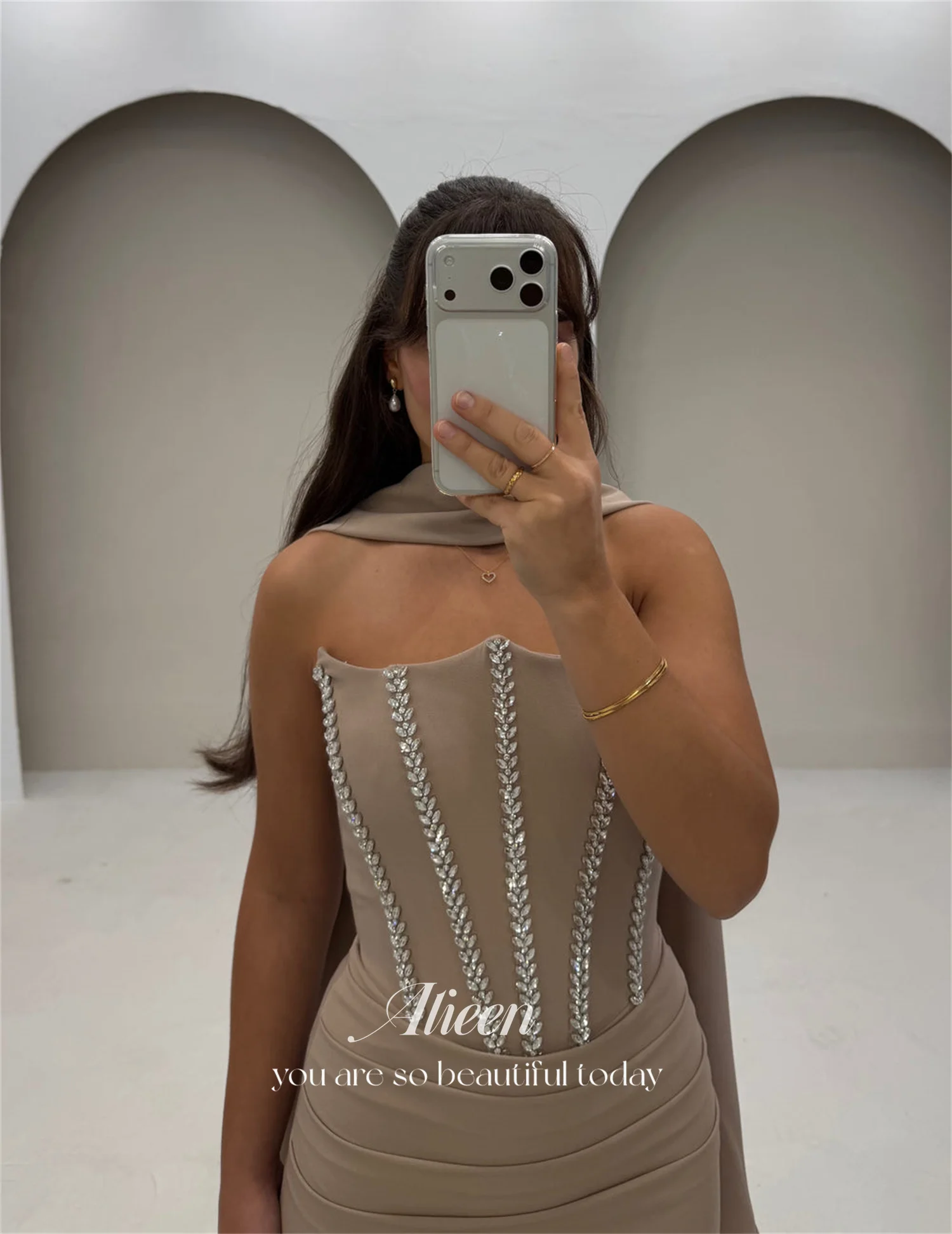 Aileen  فساتين سهرة Luxurious Evening Dresses for Special Occasions Vestidos De Festa Women Evening Dress Burgundy Customized