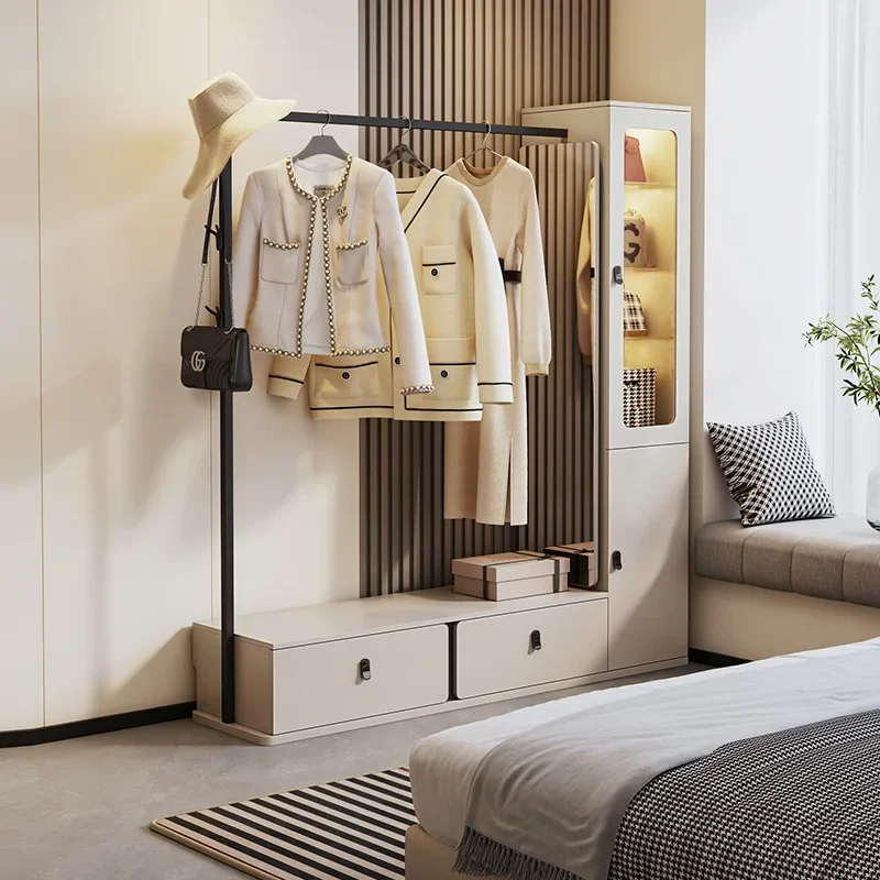 

Modern simple chest coat rack, wall combination locker, changing mirror