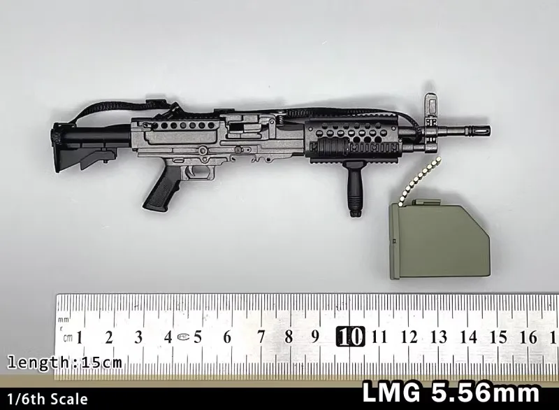 

For Sale 1/6 ZYTOYS Weapon Toys Model Machine 028 LMG-5.56 PVC Material For 12" Action Figure Scene Component Collectable