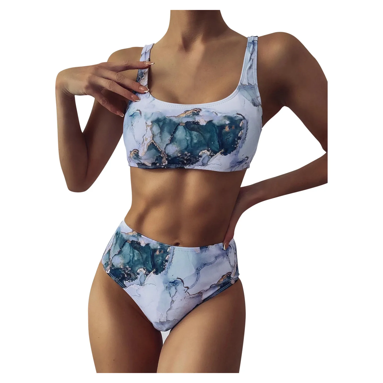 Women Striped Push Up High Cut Hight Waist Bikini Set Two Piece Swimsuit Bikini Sexys Atrevidos Conjunto Mujer Слитные купальни
