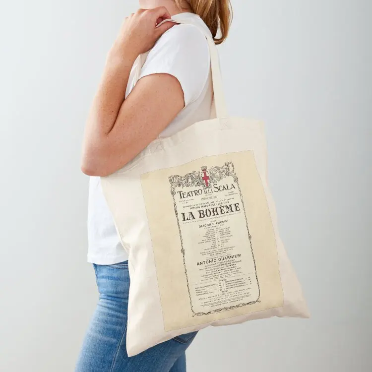 Vintage-Style La Scala La Boh?¨me Opera Poster Tote Bag canvas bags Shopper bag woman shopping bag