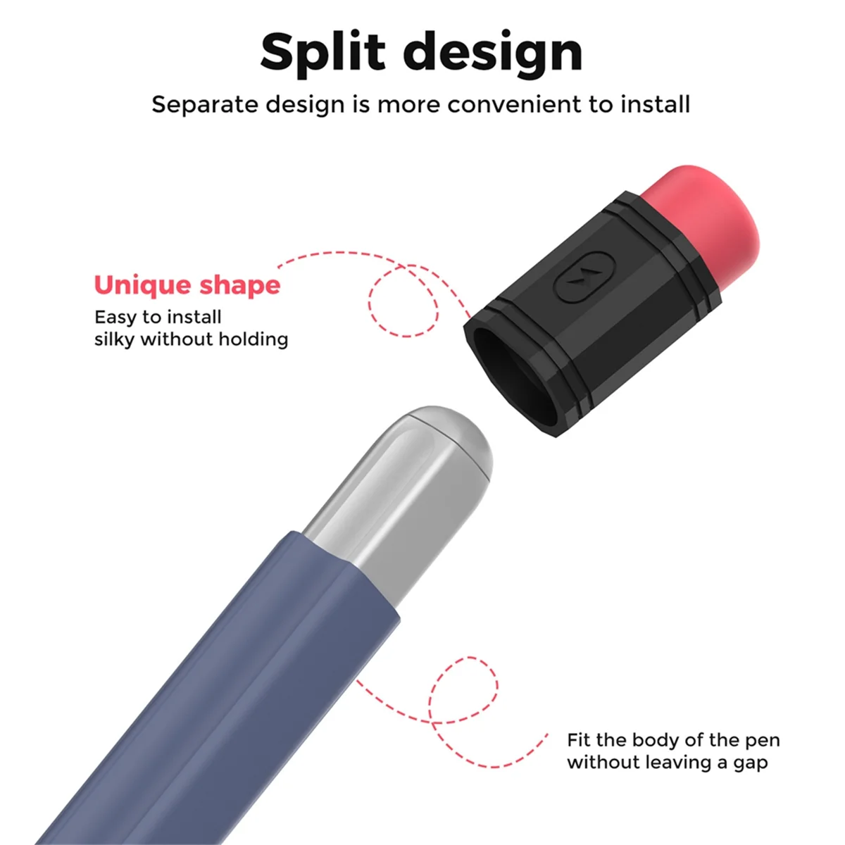 ABGN Kapazitive Stifthülle für M-Pencil 1/2/3 Generation, ultradünne Schutzhülle, Stiftetui, Rosa