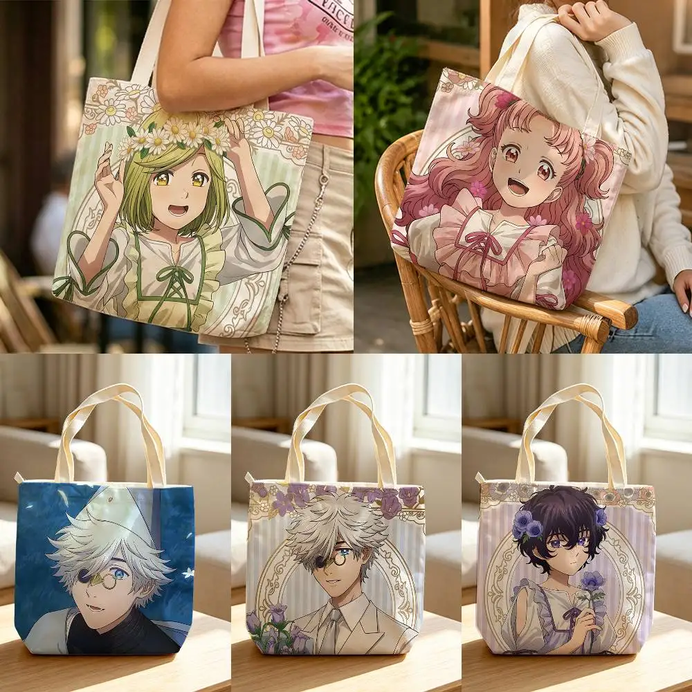 Lovely Coco Anime W-Witch Hat Atelier Waterproof Lined Canvas bags suitable for going to class, shopping, gifts, and commuting