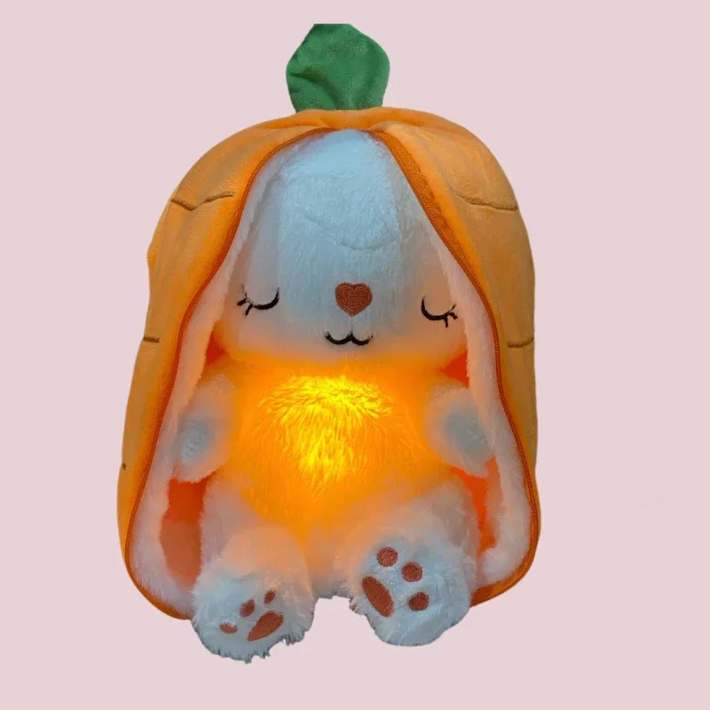 

Glowing Breathing Rabbit Stuffed Animals Plush Dolls Toy Children Sleep Aid Cute Calming Plush Doll Children's Bedtime Toy Gifts