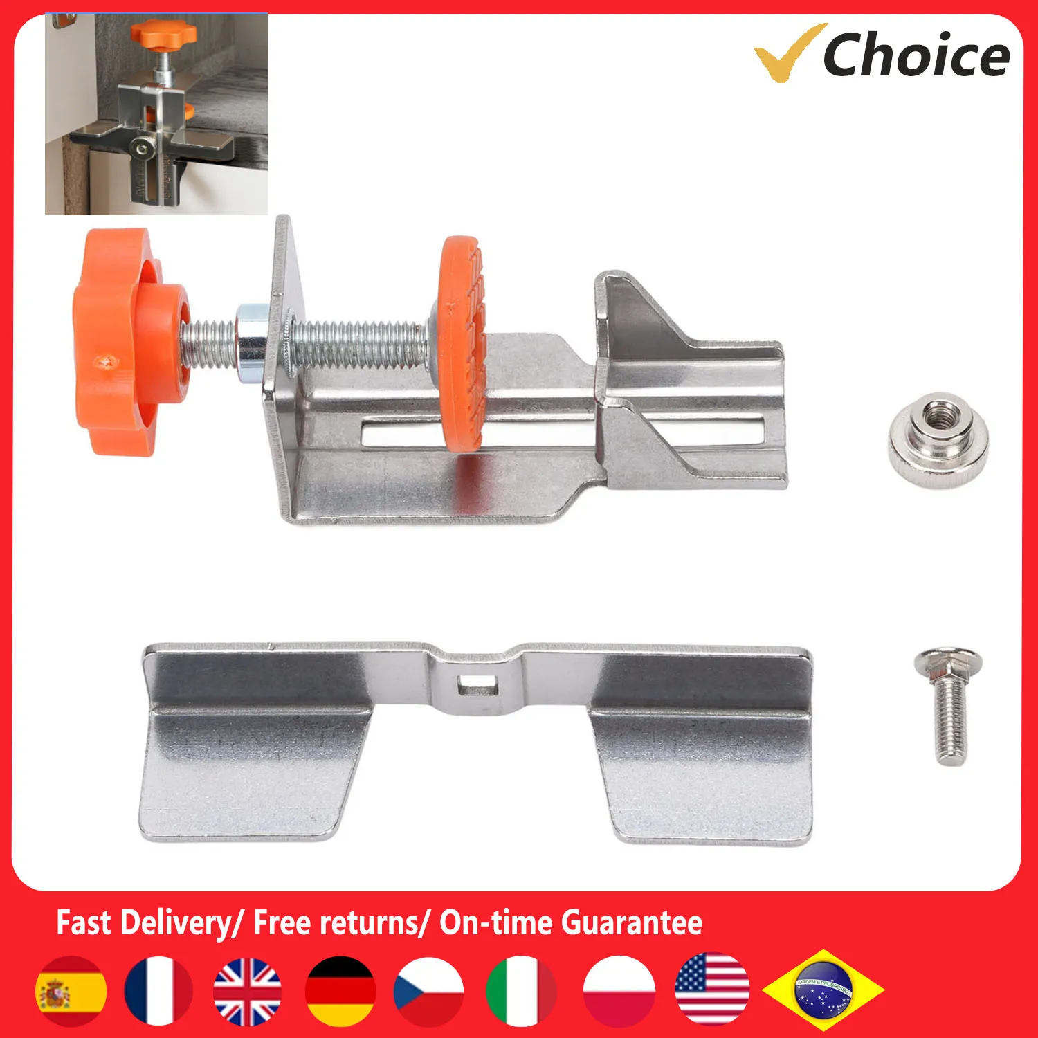 

Cabinet Door Installation Tool Maximum 4cm Clamping Stainless Steel Cabinet Door Mounting Positioner Cabinet Door Mounting Tool