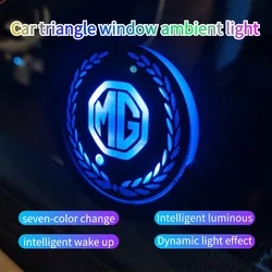 Triangle window ambient light LED car rear glass intelligent light-sensitive colorful decorative lights door lights for MG car