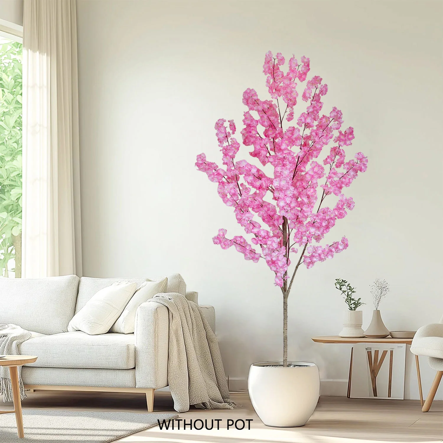 

160-210CM Artificial cherry blossom tree plant Indoor outdoor Ornament fake plant for home wedding party living room decoration