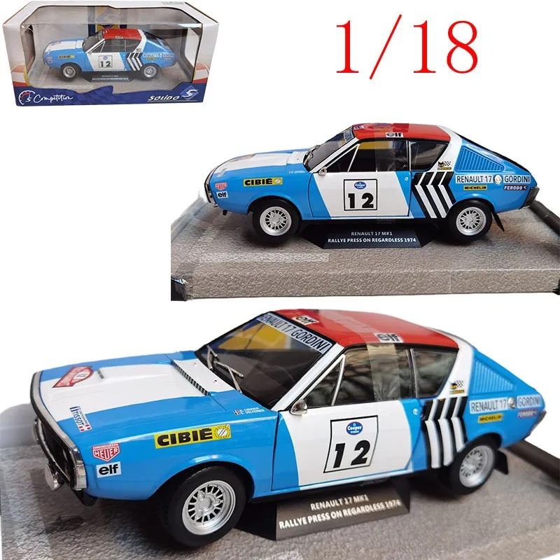 

SOLIDO Diecast 1/18 Scale Gordini Mk1 1974 #12 Rally Car Alloy Car Model Toys for Boys Gift Toys for Kids 2 To 4 Years Old