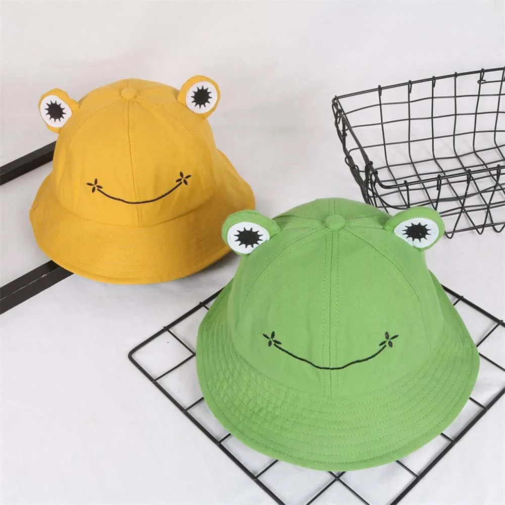 Anti-Fog Adjustable Sun Protective Women Frog Cotton Visors Hat Fisherman's hat Sun Hat Bucket cap