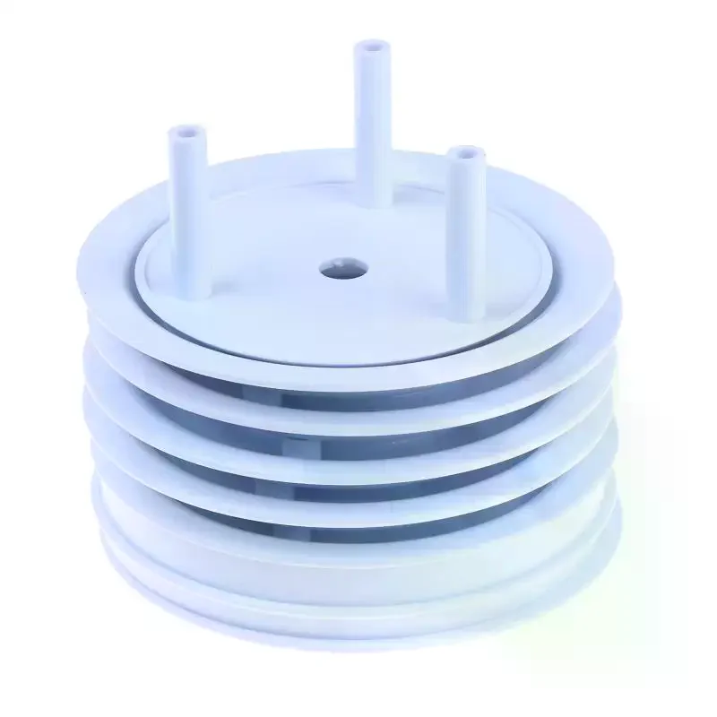 6-10 Floors ABS Weather Station Shelter Louver Box for Empty Instrument Easy Setup Ventilated Outdoor Monitoring Case