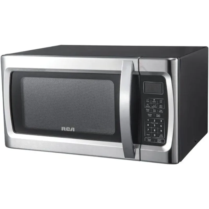 

1.1 Cu Ft Stainless Steel Countertop Microwave Oven, Multi Function, Programmable, 1000W, residential kitchen, Stainless