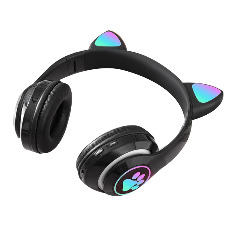 Cute Cat Ear Bluetooth Headphone Kid Girl Music Wireless Helmet TF Card Gaming Earphone With Mic Phone Headset