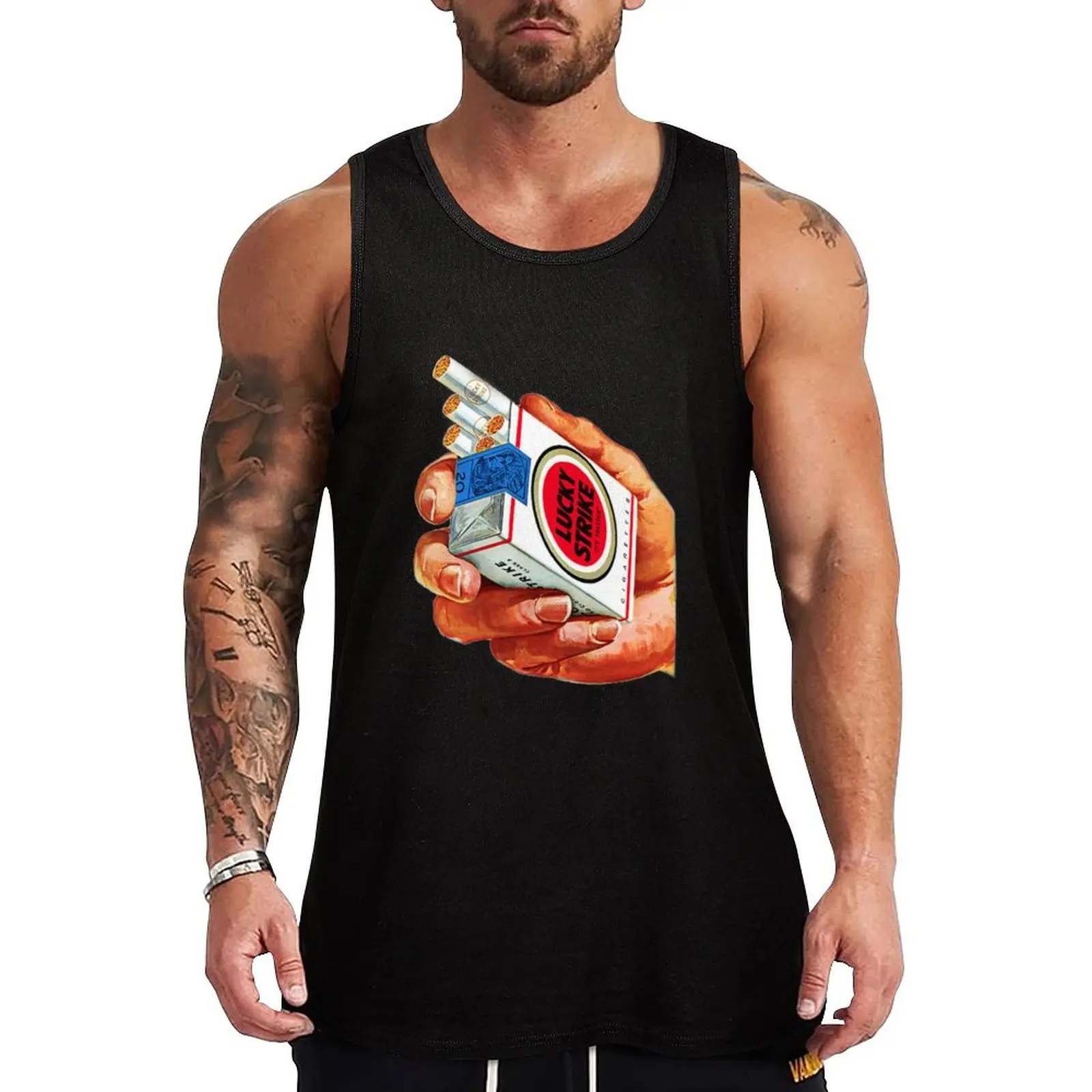 

lucky-strike Tank Top Bodybuilding clothing man vest for men Short sleeve