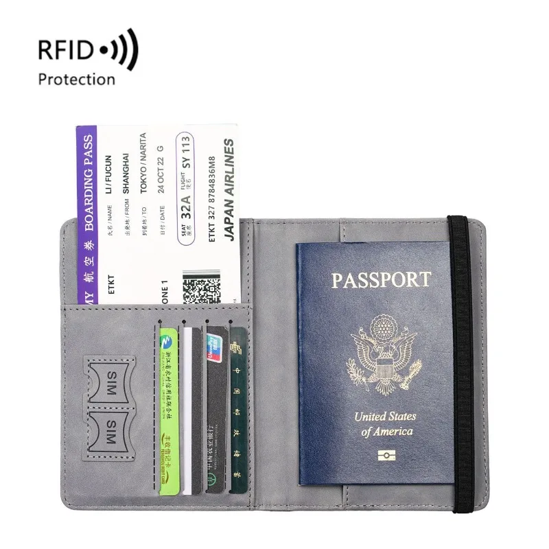 Anti-theft brush passport bag Multifunctional passport protective case ID bag