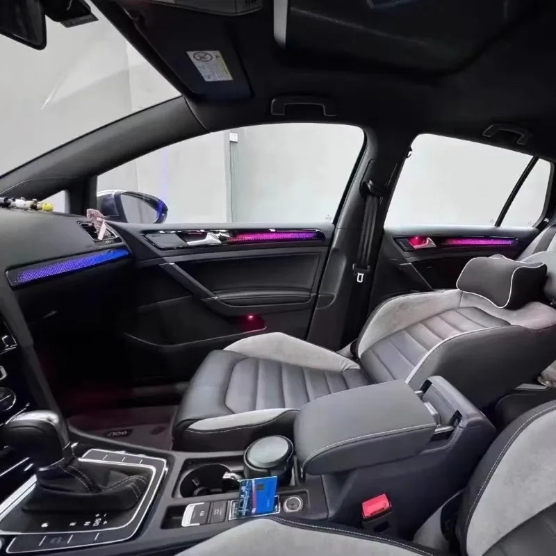 64-Color Car Ambient Light for Golf 7 MK7 2014-2021 LHD/RHD LED Synchronized Rainbow Interior Atmosphere Lighting