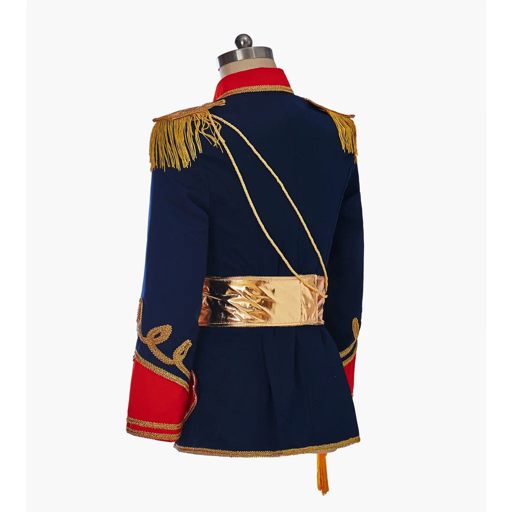 Herren Mittelalterliche Kostümjacke 18. Jahrhundert Royal Court Militär Regency Mantel mit Hut Halloween Party Belle Kleid Jacke