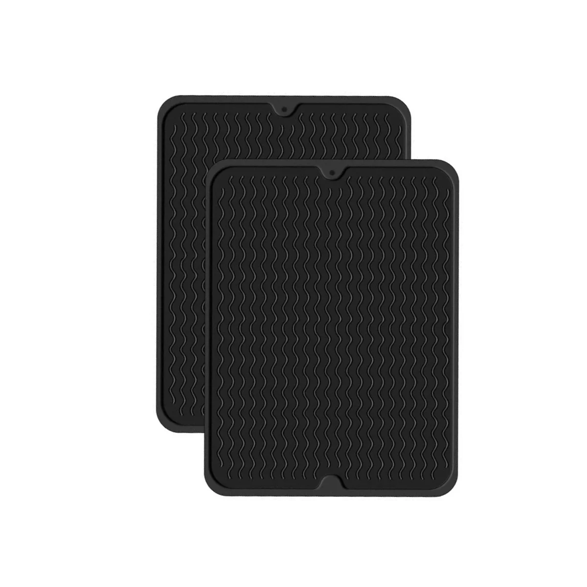 

2Pcs Ilicone Drying Mat 40 x 30 cm Silicone Mat Heat Resistant Silicone Mat Non- Drying Mat for Kitchen