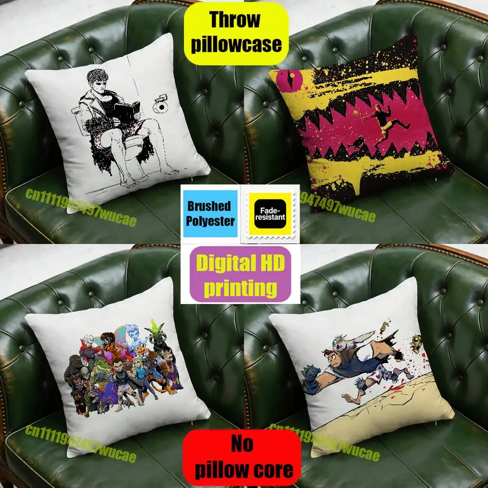 For D-Dungeon Crawler Carl Throw Pillow Case 45x45cm Sofa Custom Square Pillowcase Cushion Cover