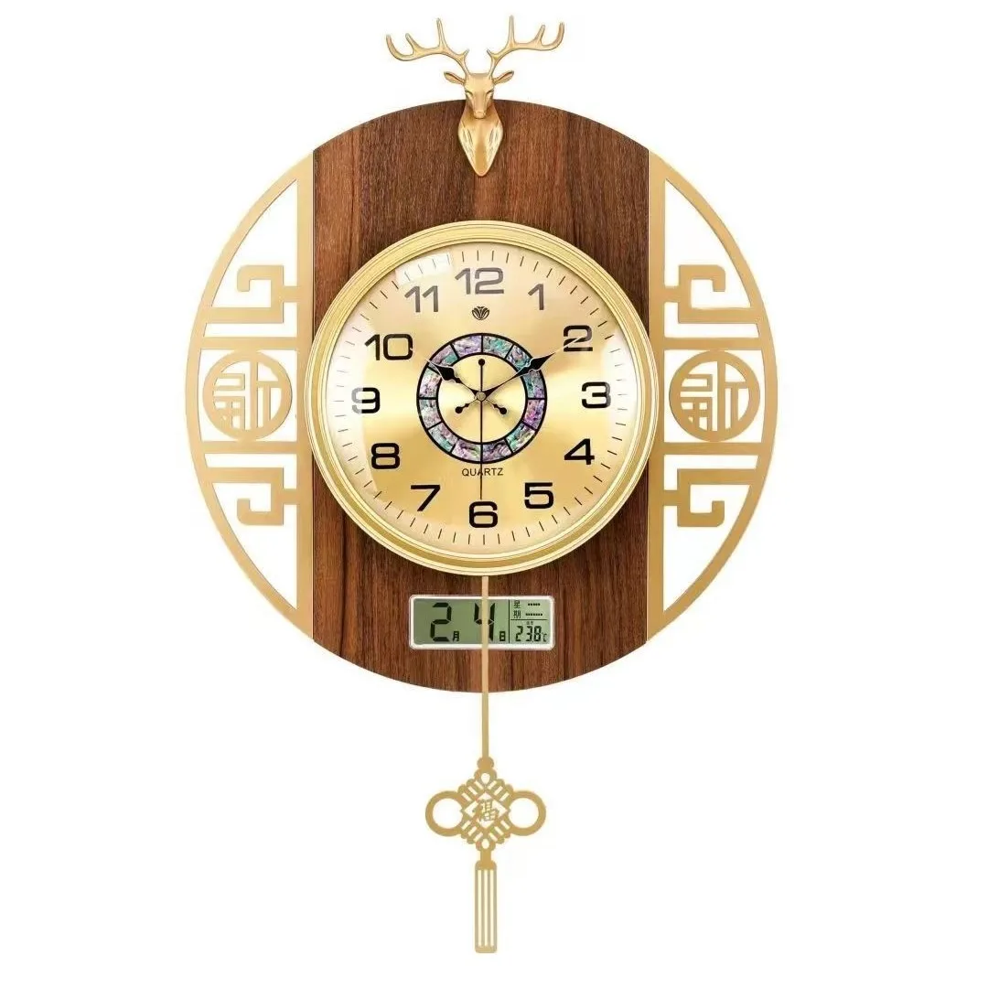 

Light luxury simple atmospheric clock, home, living room, high end sense, double sided