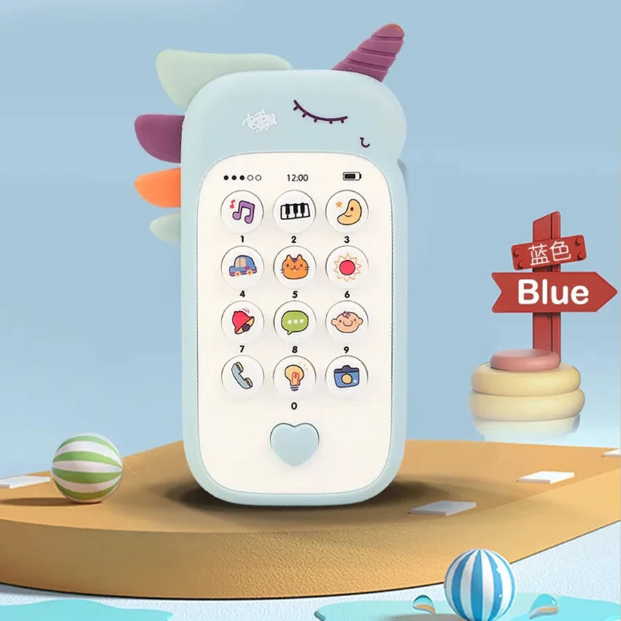 Téléphone jouet pour bébé avec son musical, jouets de sommeil, simulation TeWindsor, cadeaux pour enfants