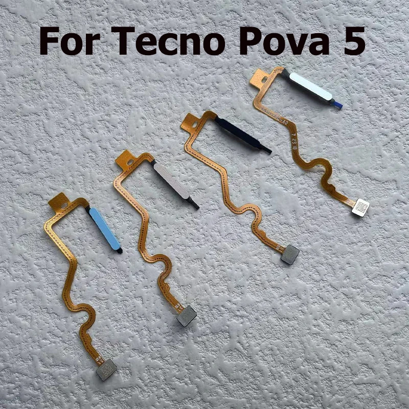 New For Tecno Pova 5 Fingerprint Sensor Button Flex Cable FPC Repair Replacement Accessories Parts