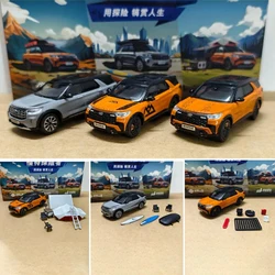 Diecast Original 1/64 Scale 2023 Changan Explorer Simulation Alloy Car Model Static Display Collectible Gift Souvenir Boy Toy