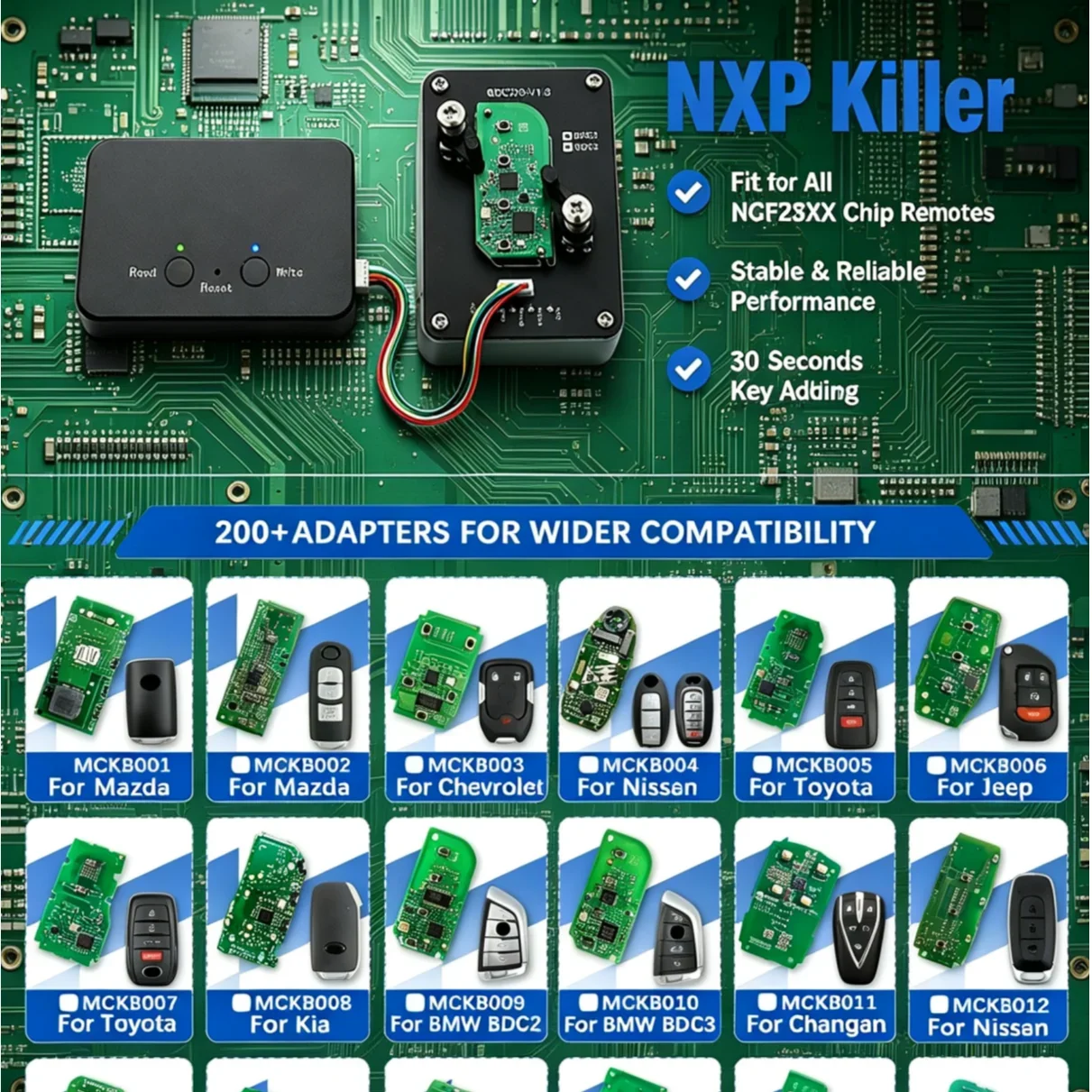 KiTi For Nxp Killer Unlimited Version Supports Reading and Writing of Nxp-Nfc29 Chips and Comes with 60 Sets of Fixed Tools