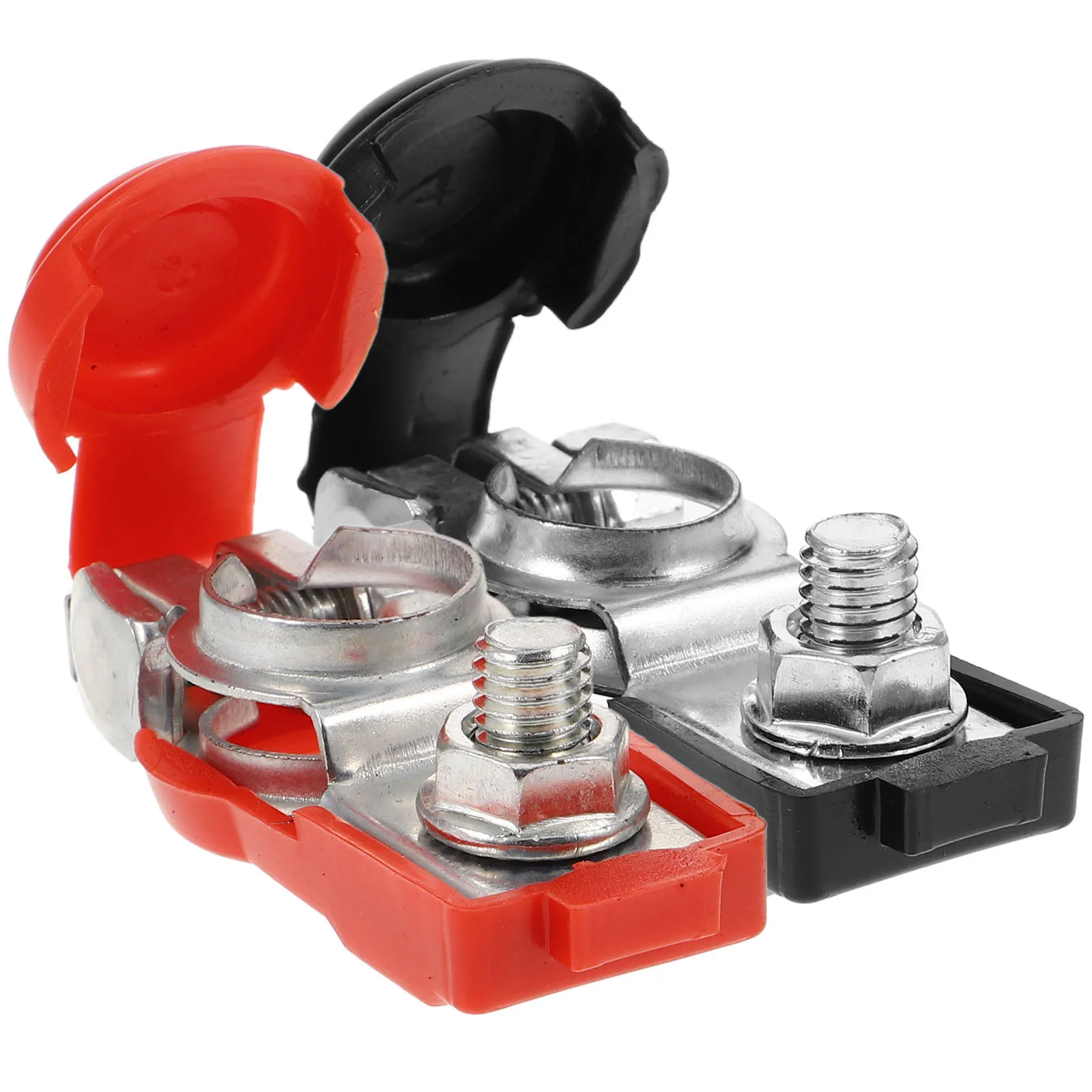 2Pcs Car Terminal Clamps Durable Connectors Universal Positive Negative Poles Safe Quick Clips