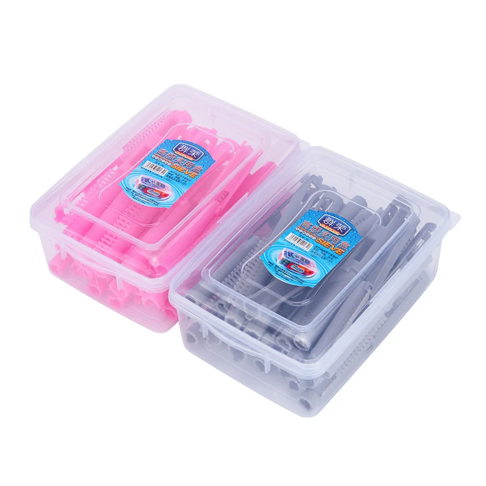 

25pcs 1 Box Rollers Hair Curling Tools Hairdressing Curlers For Salon Household Use Easy Diy Hair Curling Rollers