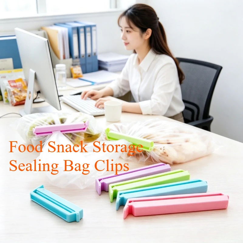 12pcs/Set Food Storage Portable Kitchen Accessories Food Snack Seal Sealing Bag Clips Sealer Clamp Plastic Tool 7/10/15cm