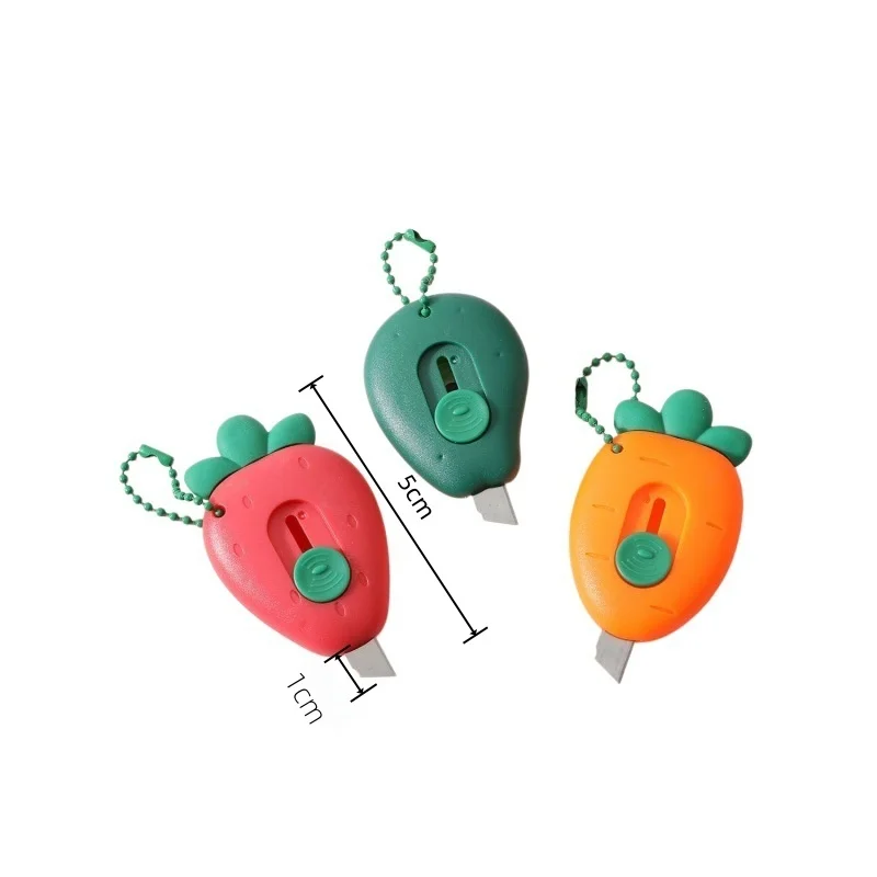 1/3Pcs Mini Fruit Shaped Utility Knife Hanging Design for Paper Cutting Envelope Wrapping And Unpacking