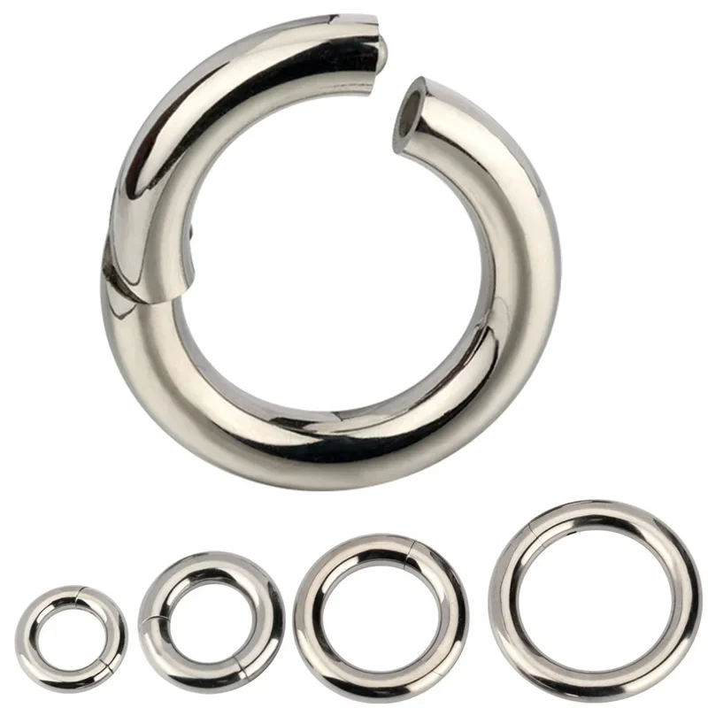 G23 Titanium PIERC Hinged Segment Hoop Earrings Large size Nose Rings 10G-6G 2.5mm-4mm Seamless Labret Lip punk Body Piercing