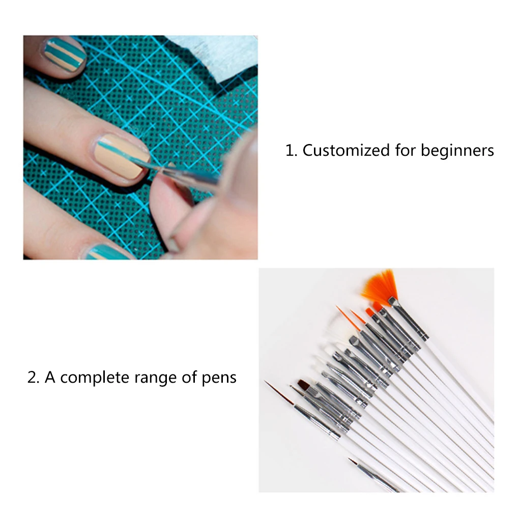 

10pcs set Nail Brush Dotting Pen Polishing Rasp Kit Nail Art Decoration Striping Tape Rhinestones Suquie Glitters